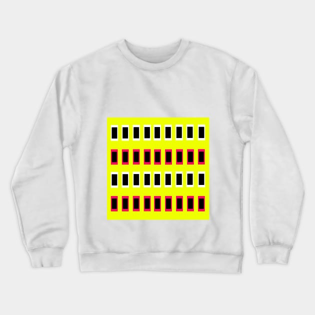 Colorful Pink Yellow Square Pop Art Crewneck Sweatshirt by Le Avryl Fleur Boutique